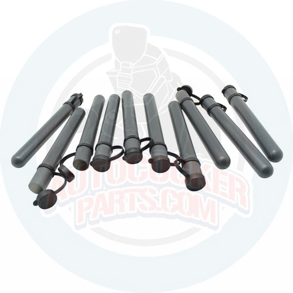 Stock Class 10 Round Tubes -  With Caps - 10 pack