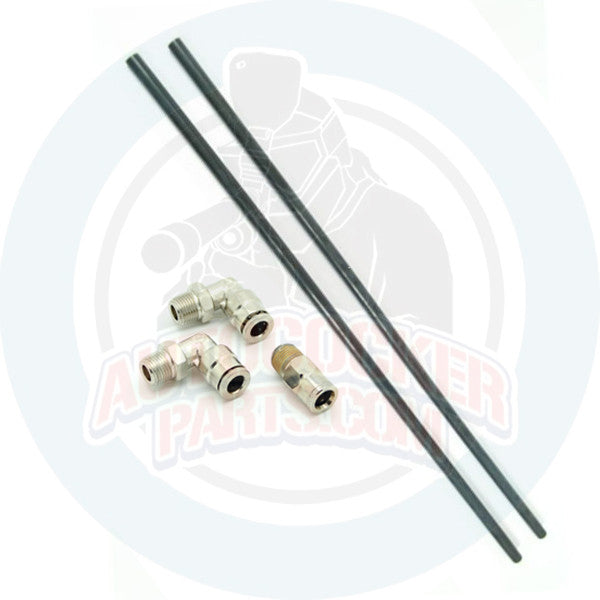 Macro line and macro line fittings for paintball 
