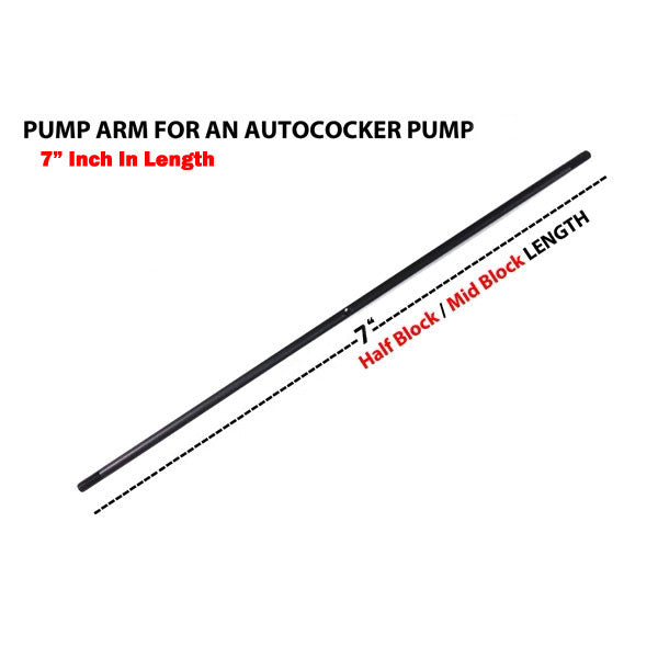 Autococker Pump Arm 7" inch  ( Half & Mid Block ) Black