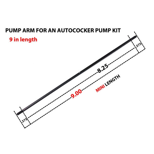 Autococker Pump Arm 9" inch  ( Mini ) Black