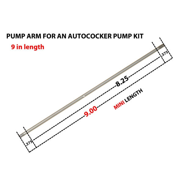 Autococker Pump Arm 9" inch  ( Mini ) Stainless