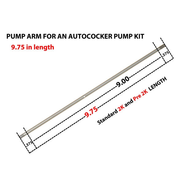 Autococker Pump Arm 9.75"  inch  ( 2K and Pre 2k ) Stainless