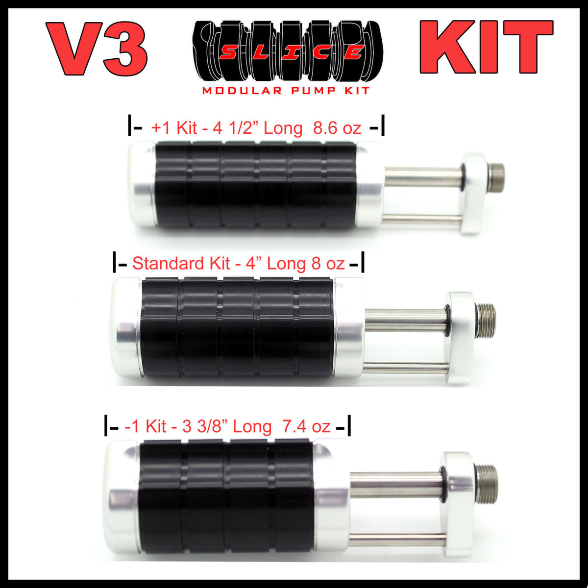 V3 Slice Pump Kits - Gloss Black